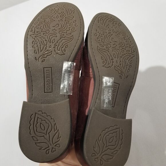 Rockport Cobb Hill Shoes Womens 7 Crosbie Slip On Loafer CI6210 Burgundy Leather - Picture 5 of 11